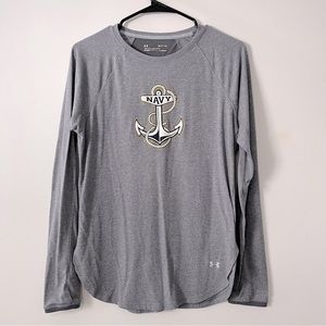 UA Navy Long Sleeve Performance Top
